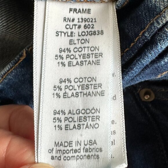 FRAME Le Original Gusset Slim Straight Leg Jeans in Elton Wash - Picture 10 of 11